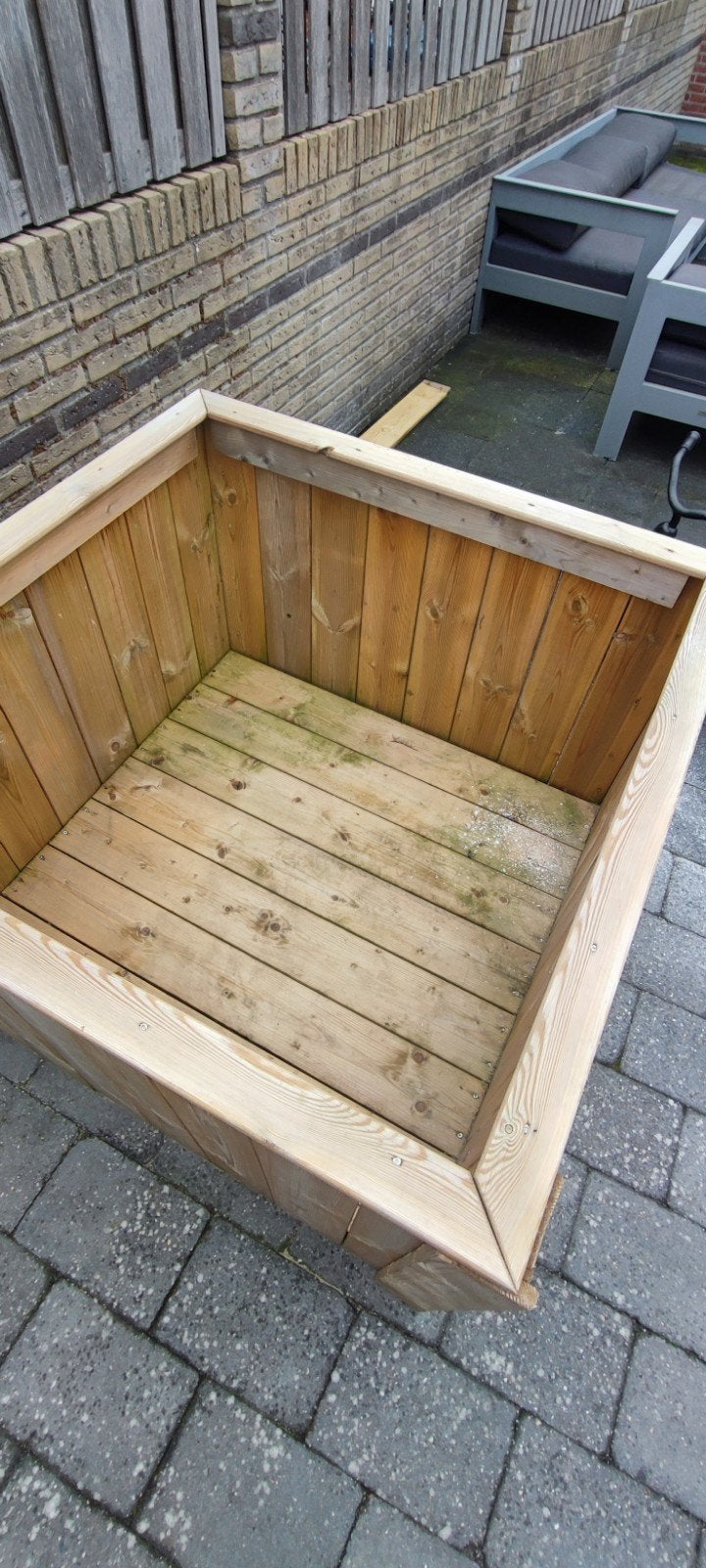 Grote houten plantenbak 80x80cm, Tuin en Terras, Ophalen, Gebruikt, Vierkant, 60 tot 100 cm