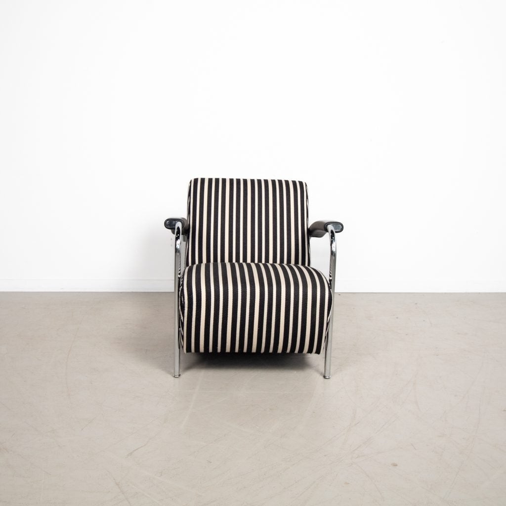 Leolux Scylla Laag Fauteuil Hoog Zwart/Wit  Sof, Niet ingevuld, Leolux, Minder dan 75 cm, Niet ingevuld