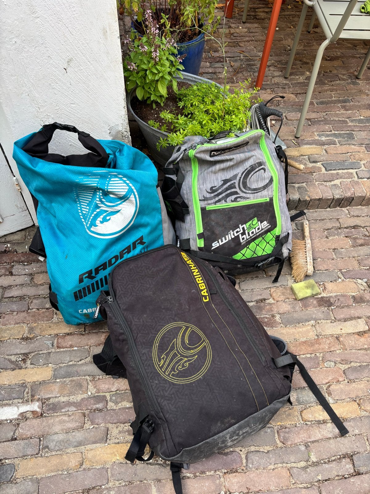 Cabrinha Kites (Radar 12, Switchblade 10, Fx 10) met Bar, Ophalen, Gebruikt, Kitesurf-set, 10 m²