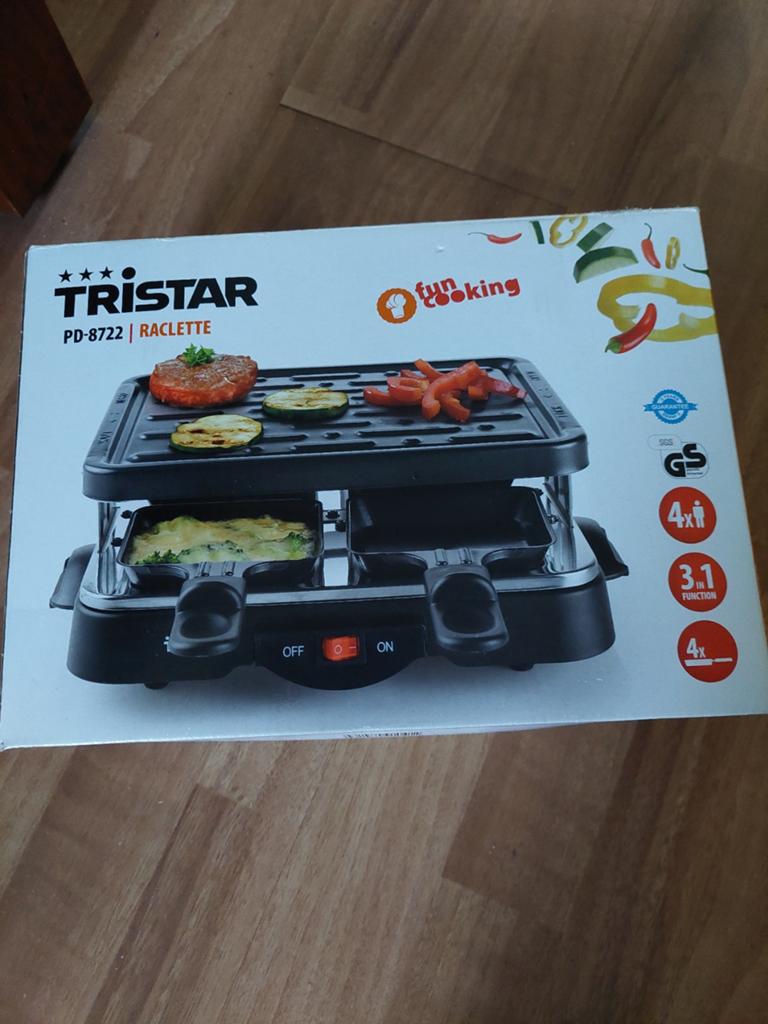 TRISTAR RACLETTE  4 PERS, Ophalen, Nieuw, 4 t/m 7 personen