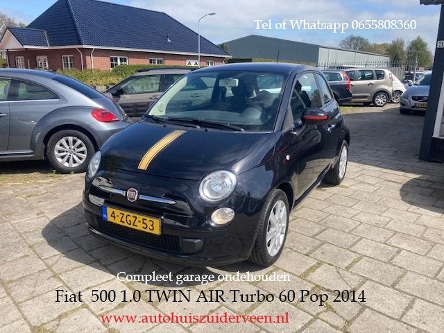 FIAT 500 1.0 TWIN AIR 60 Pop Compleet Onderhouden, Voorwielaandrijving, Stof, Gebruikt, Euro 6