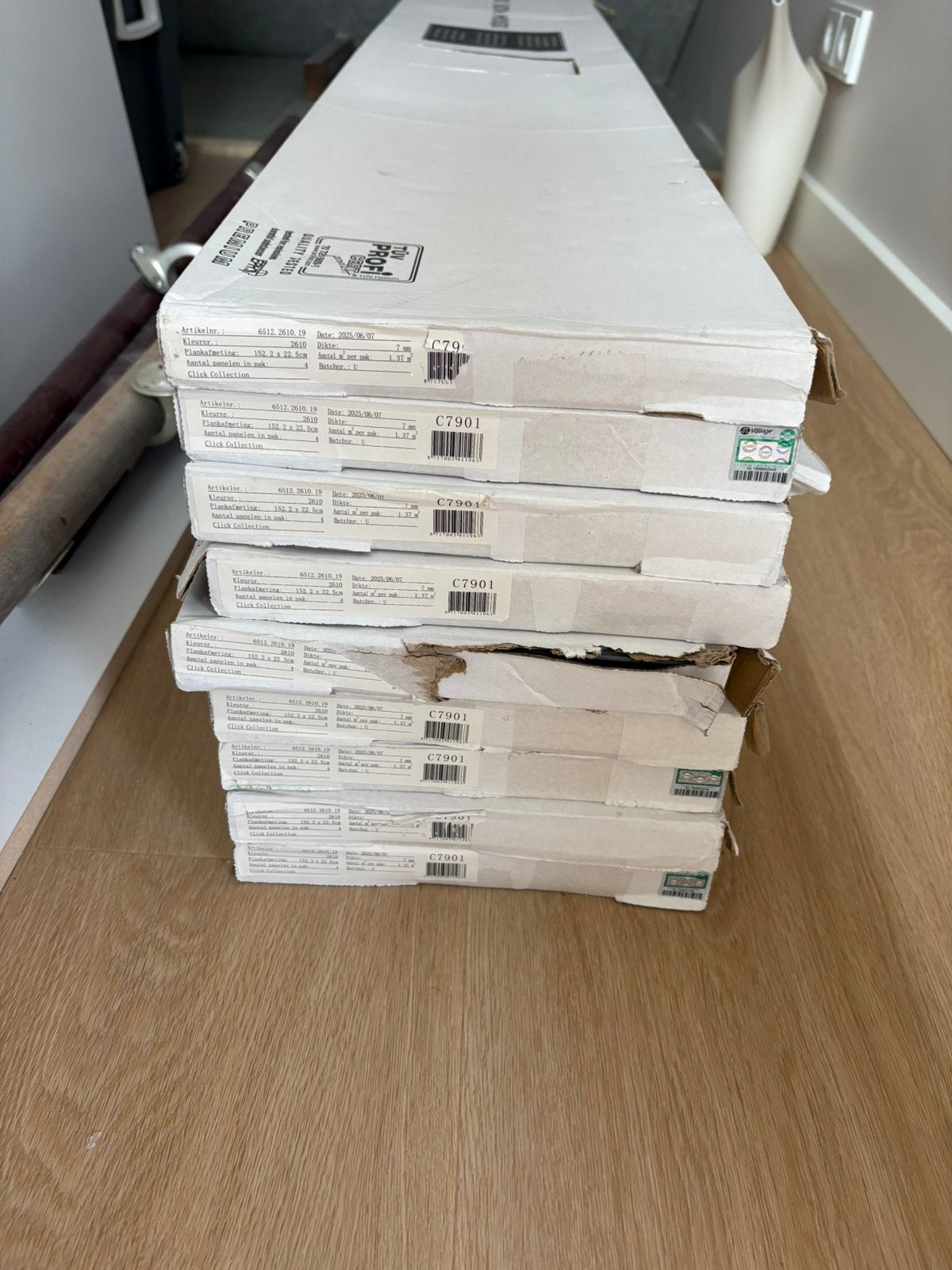 Floorlife Fulham Klik PVC-vloer - kleur Natural Oak, Ophalen, Kunststof, 50 tot 150 cm, Zo goed als nieuw