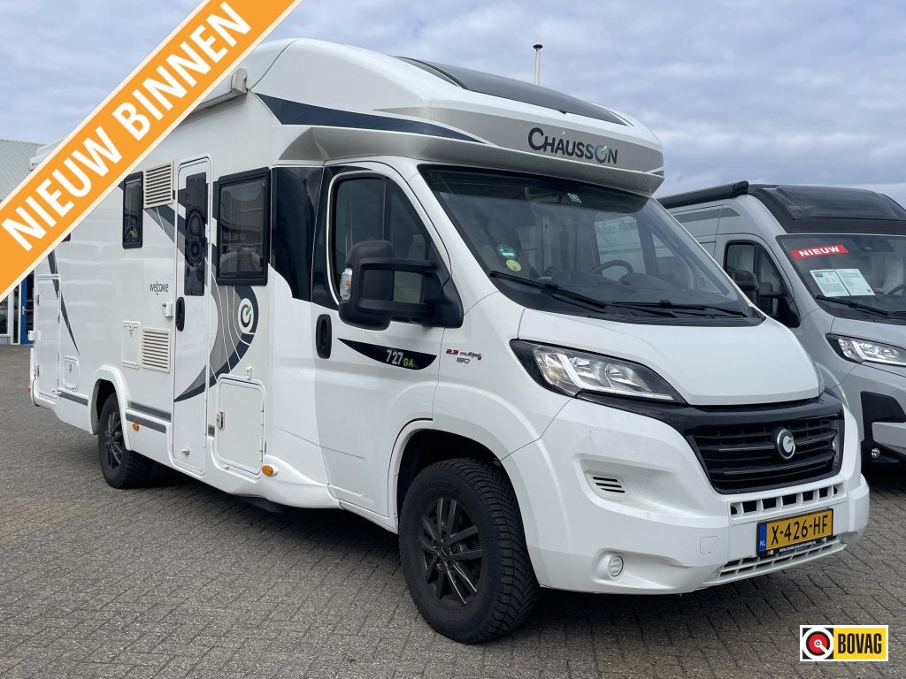 Chausson Welcome 727 GA MAXXFAN/CAMERA/SCHOTEL/TV/LUCHTVERIN, Caravans en Kamperen, Standaard zit, Ringverwarming, Fiat, 7 tot 8 meter