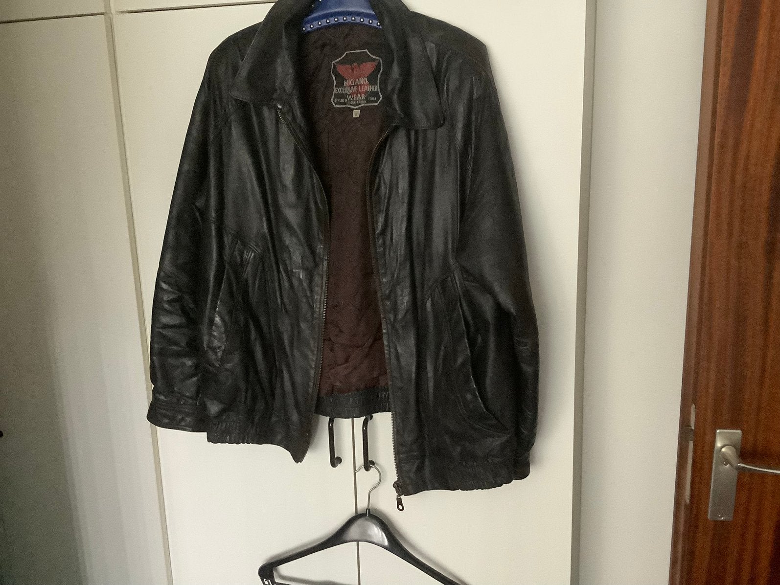 Leren jas maat m, Kleding | Heren, Ophalen, Gedragen, Maat 48/50 (M), Zwart