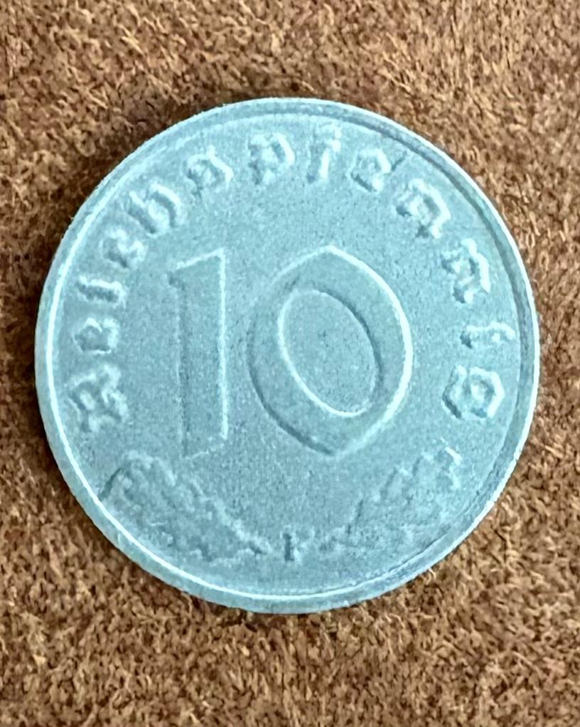 Originele 10 Reichspfennig munt uit 1940F - Duitsland, Postzegels en Munten, Munten | Europa | Niet-Euromunten, Ophalen of Verzenden