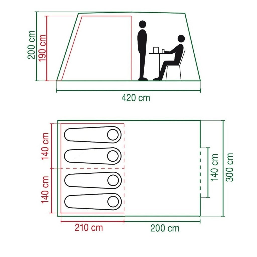 Coleman Cook 4 vierpersoons familie tent Nieuw, Coleman, Info@coleman.com, Minervum Breda, Nieuw