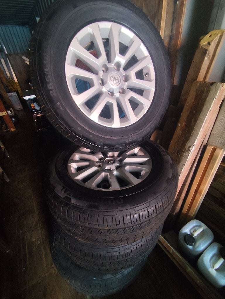 TOYOTA LANDCRUISER!! originele set alu+banden A-merk, Ophalen, 18 inch, Gebruikt, 265 mm