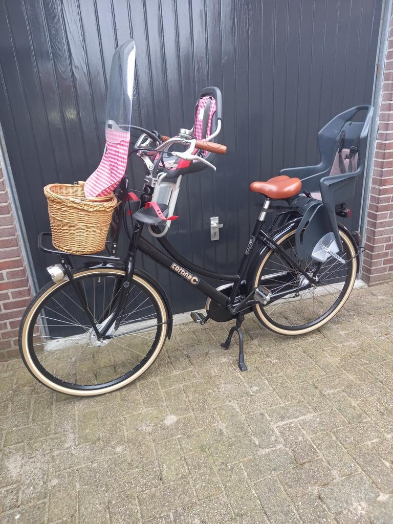Te koop, moederfiets en 2 kinderzitjes, Ophalen, 2 zitjes, Zo goed als nieuw, Overige merken