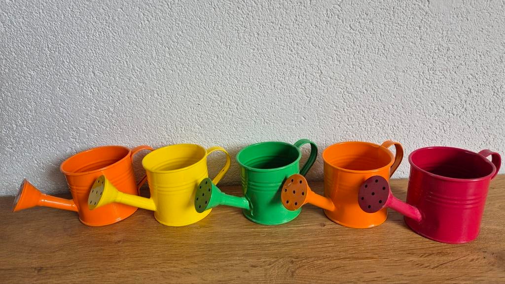 5x plantenbakje gieters 7,5x7,5, Ophalen, Zo goed als nieuw, Overige materialen