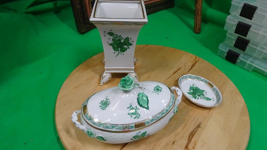 3 items  - Herend Hongarije Porselein., ., Overige typen, Ophalen of Verzenden, Zo goed als nieuw