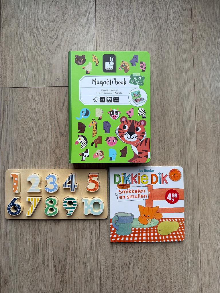 Janod Magneti book en dikkie dik boek, Kinderen en Baby's, Speelgoed | Educatief en Creatief, Ophalen, Gebruikt, Taal en Lezen