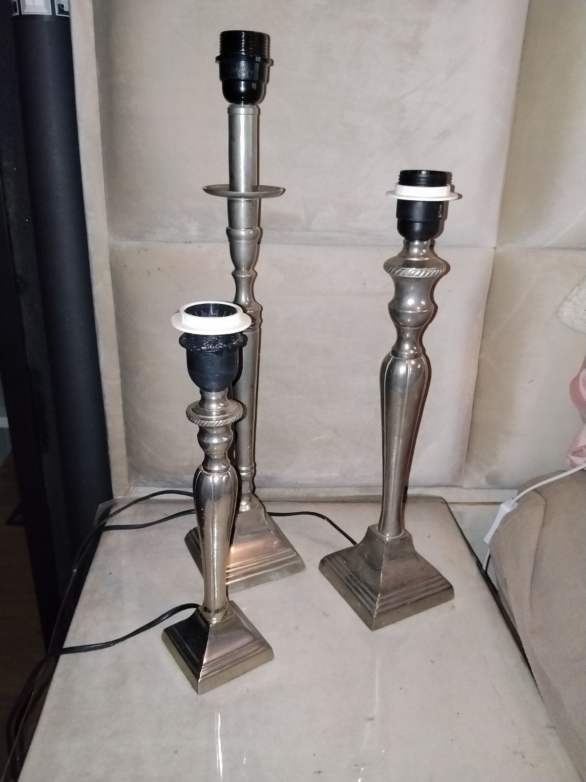 zilvere lampen set., Goud, Ophalen of Verzenden
