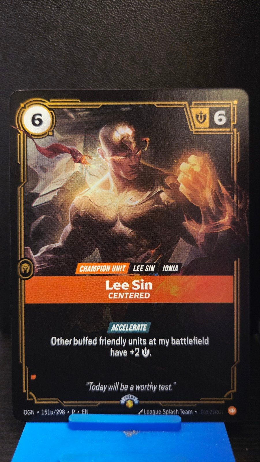 Lee Sin Centered - OGNX 151b/298 P ENG Riftbound, Verzenden, Nieuw, Losse kaart, Foil