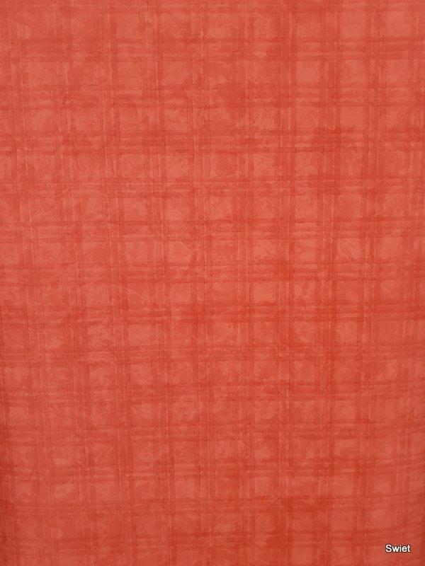 12797 Esta ruitjes behang in warme rood terra tint swiet, Verzenden, Minder dan 10 m², Roze