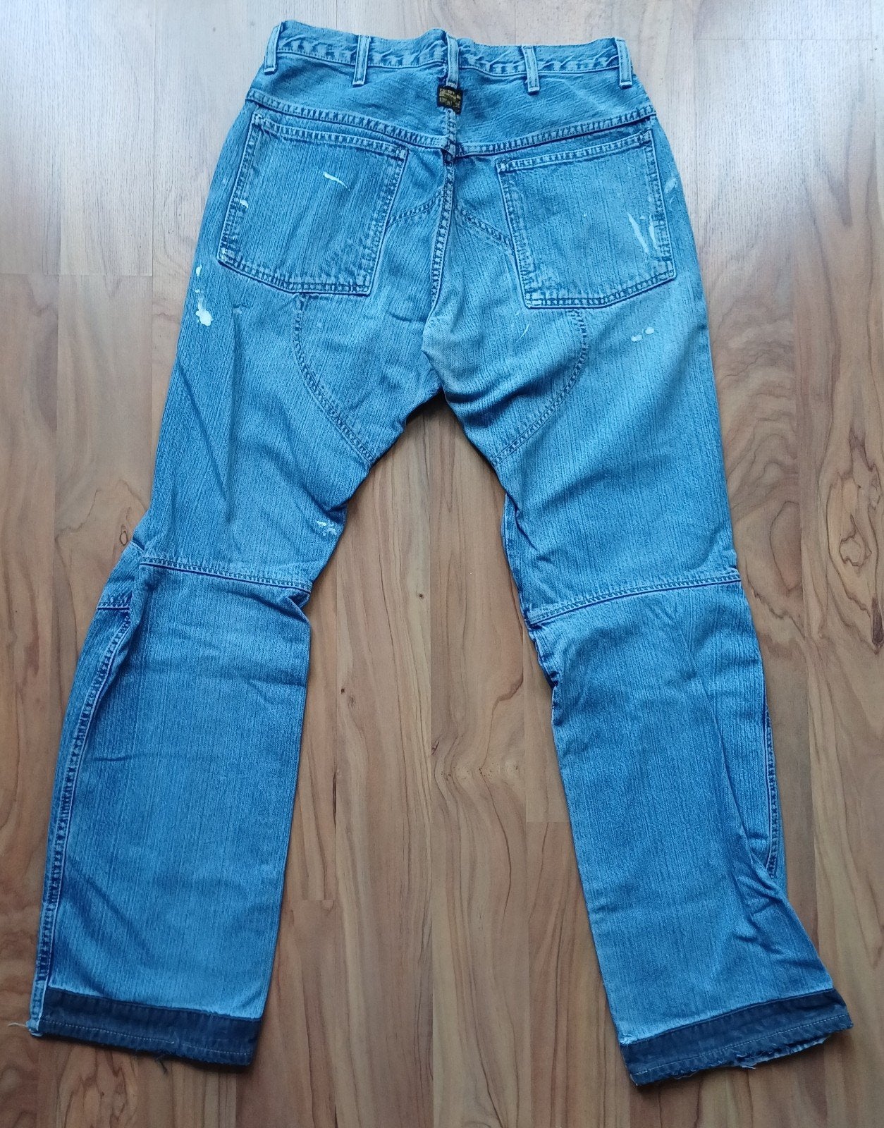 Vintage G-Star Raw Jeans W33 - Gedragen met verfspatten, Kleding | Heren, Ophalen, G-Star Raw, Blauw, W33 - W34 (confectie 48/50)
