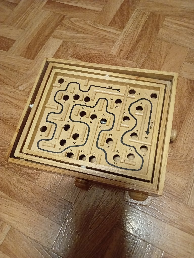 Houten Labyrind, Hobby en Vrije tijd, Gezelschapsspellen | Bordspellen, Ophalen, Zo goed als nieuw