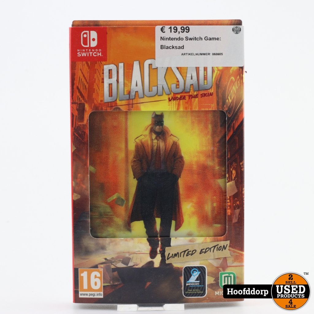 Nintendo Switch Game: Blacksad, Spelcomputers en Games, Nintendo, Zo goed als nieuw, Support@nintendo.com, 11-1 Hokotate-cho, Kamitoba, Minami-ku
Kyoto 601-8501
Japan