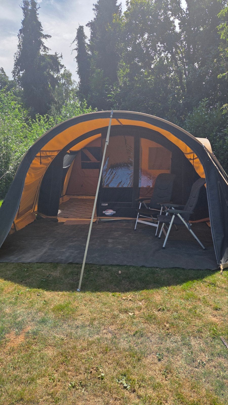Europa Camper Sunrider Deluxe 2024 + panoramaluifel, Caravans en Kamperen, Vouwwagens, Ophalen, Meerkleurig, Europa Camper, Aanwezig
