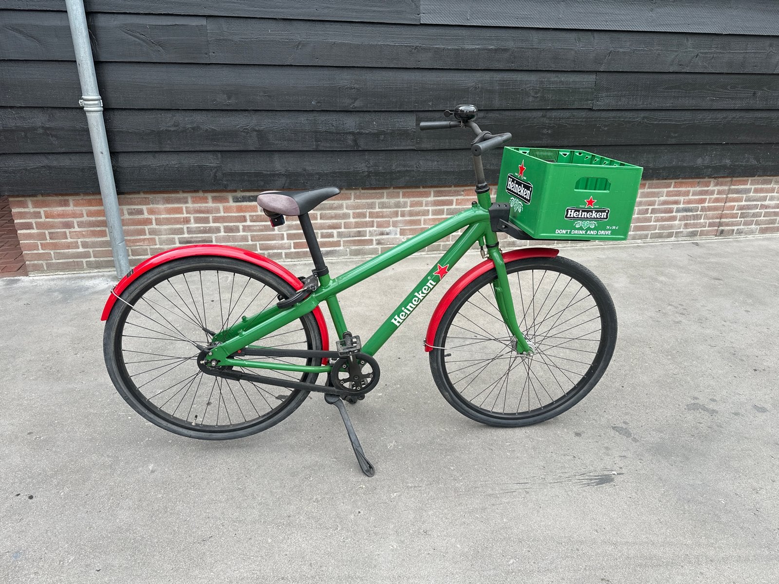 Van Moof Heineken Fiets - Zeldzame Uitvoering, Fietsen en Brommers, Overige merken, Gebruikt, Velgrem, Ophalen of Verzenden