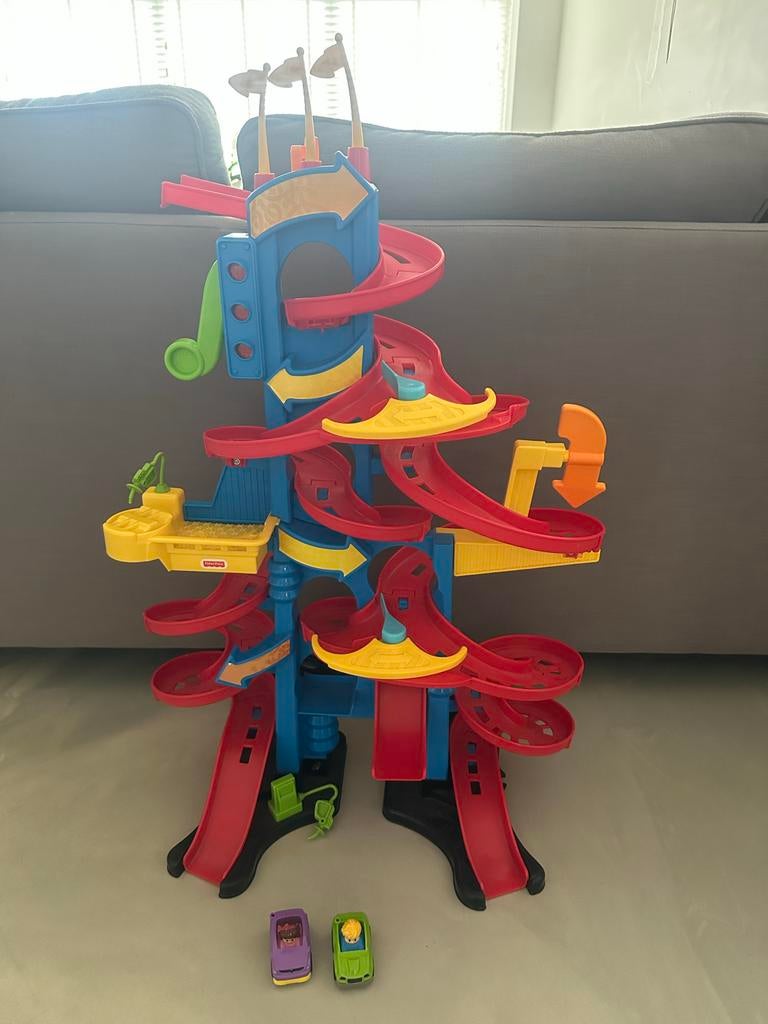Fisher-Price Little People Autotoren met 2 auto's, Kinderen en Baby's, Speelgoed | Fisher-Price, Ophalen, Gebruikt, Speelset