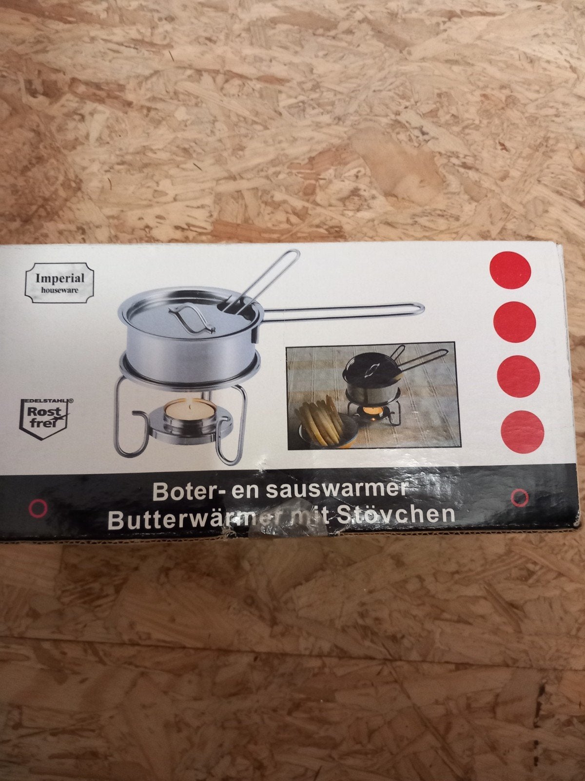 Imperial Houseware Boter- en Sauswarmer RVS, Overige typen, Ophalen of Verzenden, Metaal, Overige merken