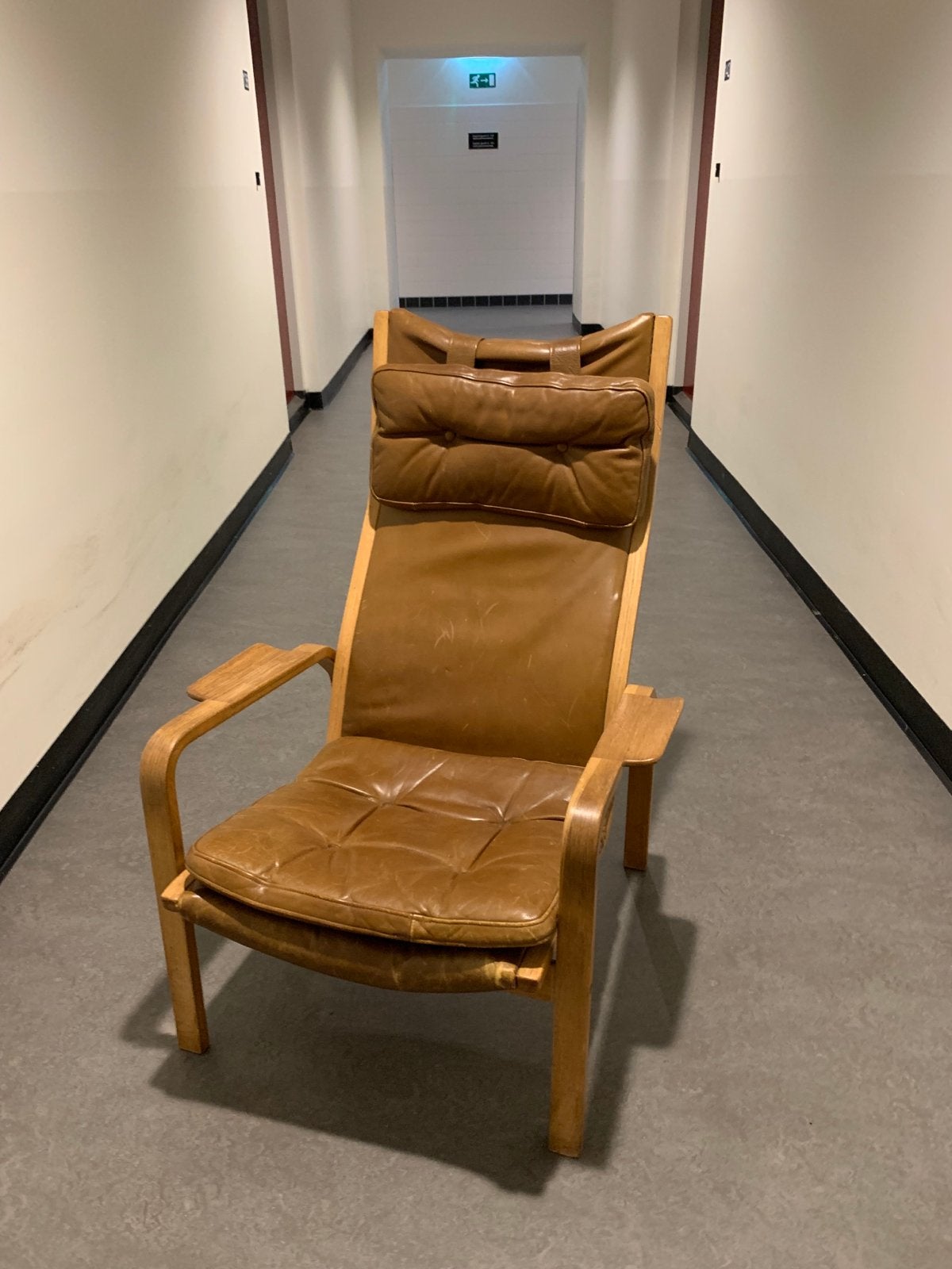 Scandinavische "Lamello" fauteuil, ontwerper Yngve Ekström, Ophalen, Gebruikt, Bruin, Eén