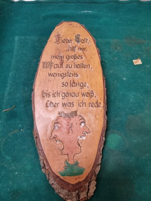 wandbord lieber gott boomschors plank, Ophalen of Verzenden, 'T Olde Gre-j, Info@toldegrej.nl, Endepoelstraat 20f Didam