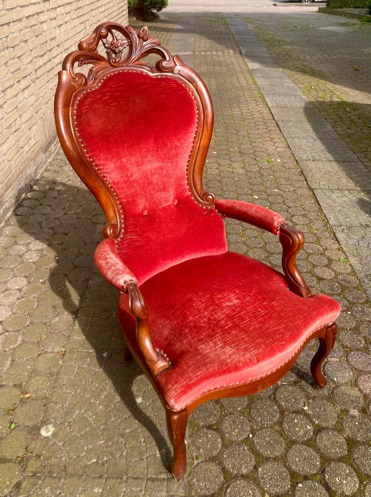 Biedermeier Voltaire fauteuil - 1850 – 1870, Ophalen