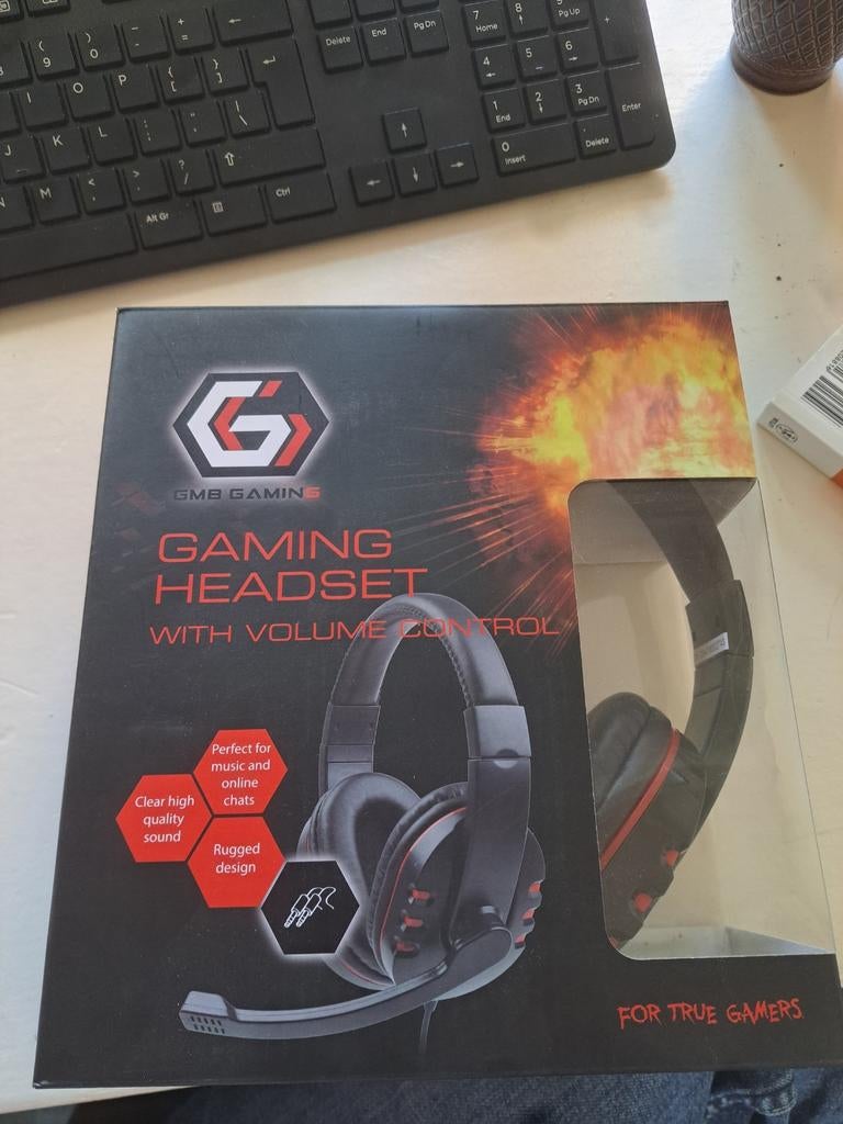 GMB Gaming Headset met Microfoon - 3.5mm Jack - 1.8m Kabel, Ophalen of Verzenden, Nieuw, Over oor (circumaural), Overige merken