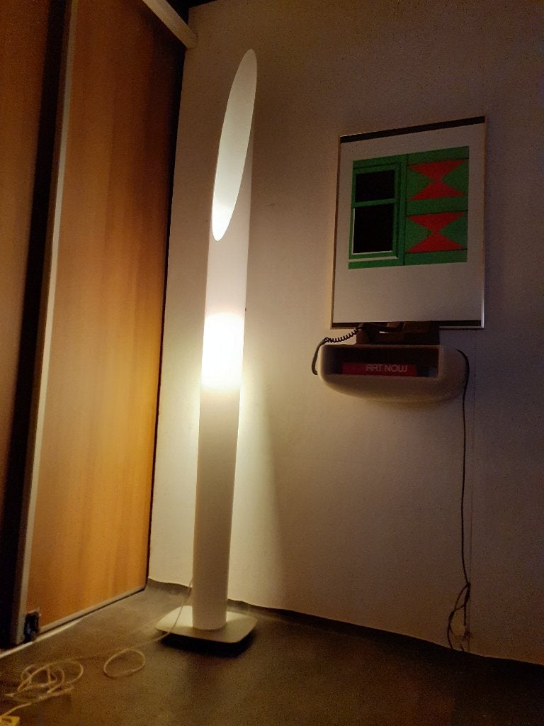 Kundalini design shakti vloerlamp 200 cm wit kunststof retro, Ophalen, Kunststof, Gebruikt, ?
