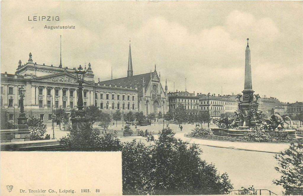 701-301-007 Leipzig Augustusplatz, Verzenden, Voor 1920, Duitsland
