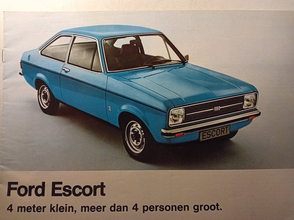 Brochure Ford Escort MK2 uit 1976, Ophalen of Verzenden, Gelezen, Ford