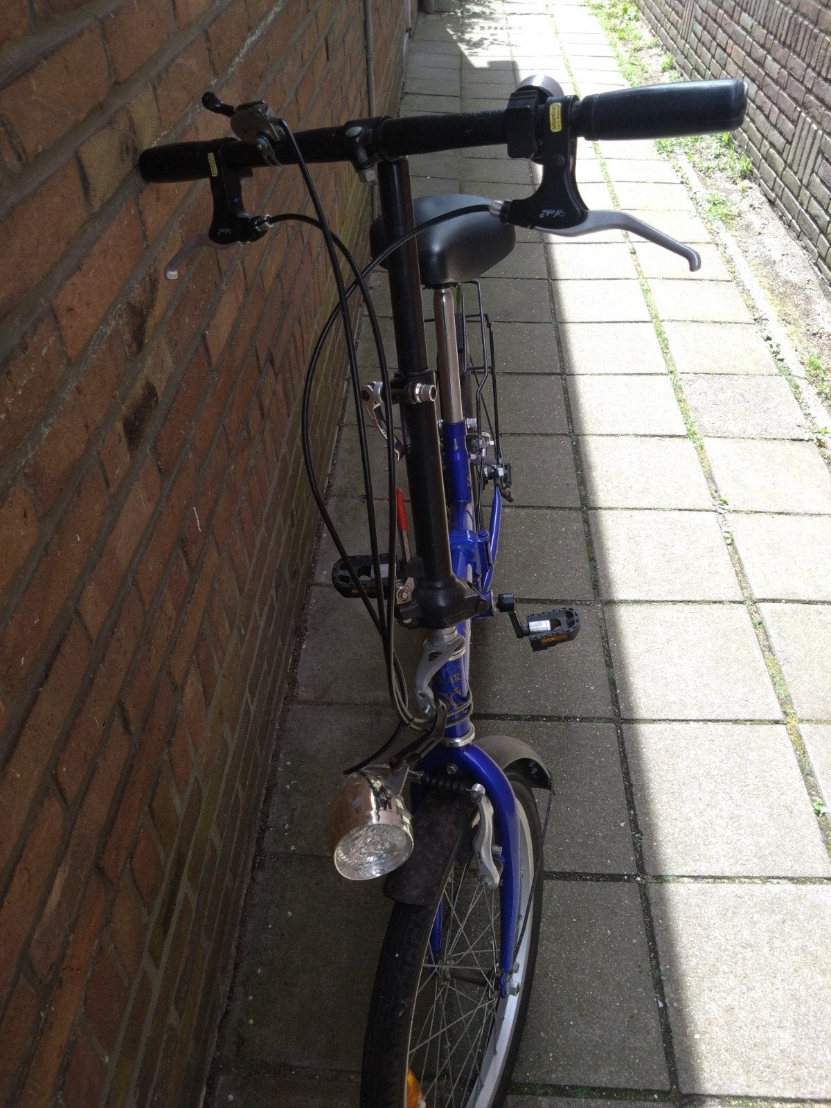 Blauwe vouwfiets | onderhoud nodig | moet snel weg, Gebruikt, Velgrem, Versnellingen, Totaal opvouwbaar