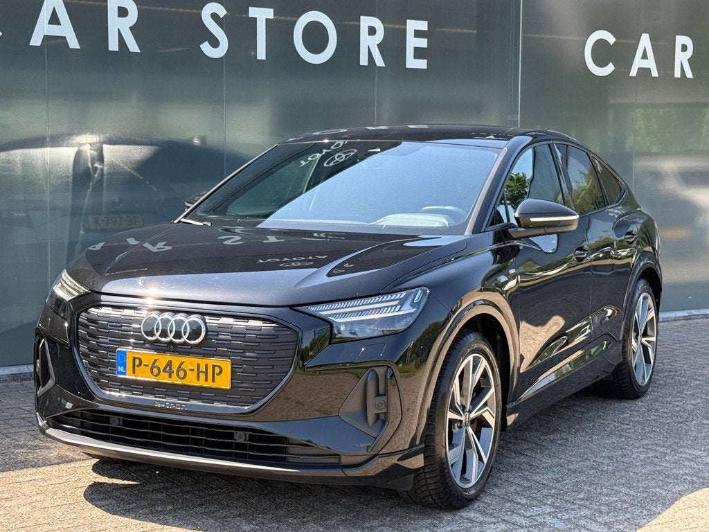 Audi Q4 Sportback e-tron 40 S edition 77 kWh 93% SOH Sportst, Auto's, Audi, Automaat, Achterwielaandrijving, Gebruikt, Zwart