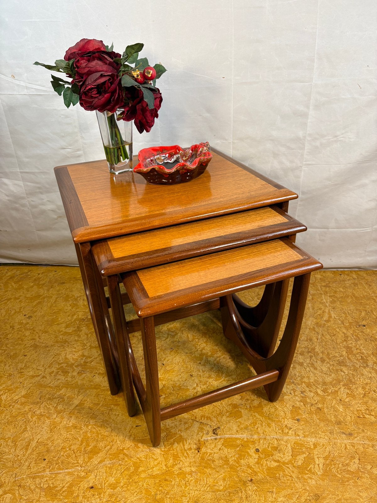Gratis verzending!VintageGPlanTeakbijzettafelsMidCentury1960, Huis en Inrichting, Tafels | Bijzettafels, 45 tot 60 cm, Minder dan 55 cm