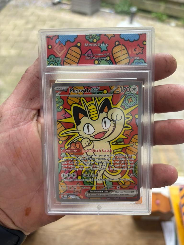 Pokemon meowth EX, Ophalen of Verzenden, Nieuw, Losse kaart