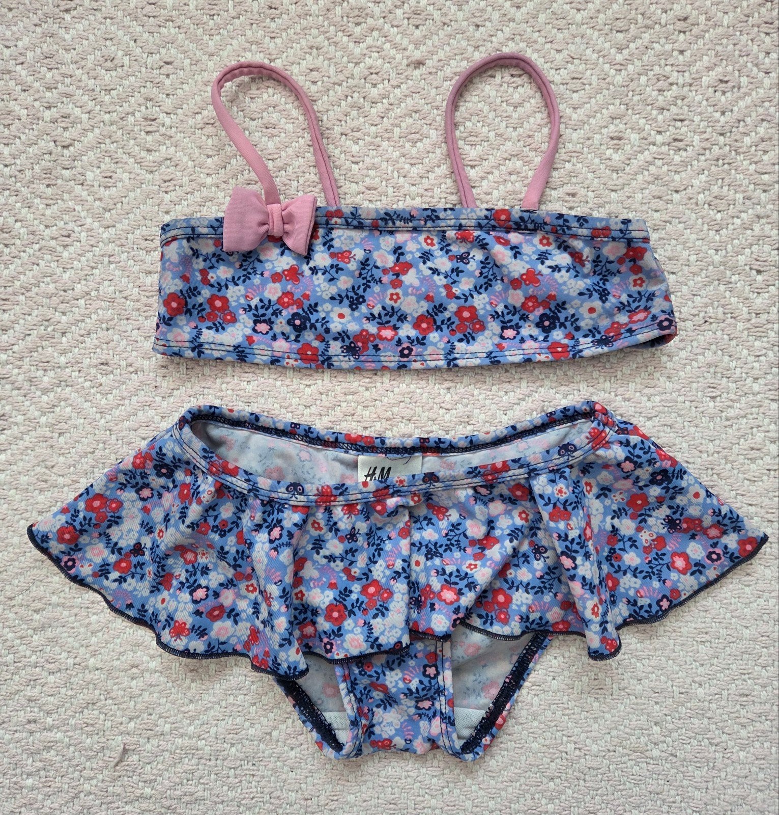 H&M meisjes bikini met bloemenprint, maat 98/104, Kinderen en Baby's, Kinderkleding | Kinder-zwemkleding, Ophalen of Verzenden
