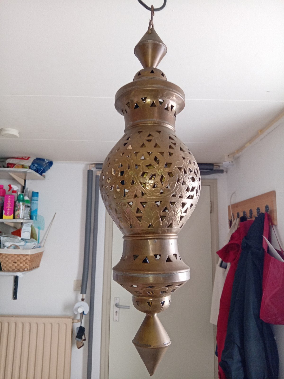 Mooie vintage koperen hanglamp oriëntaals, Ophalen of Verzenden, Gebruikt, Metaal, Orientaals