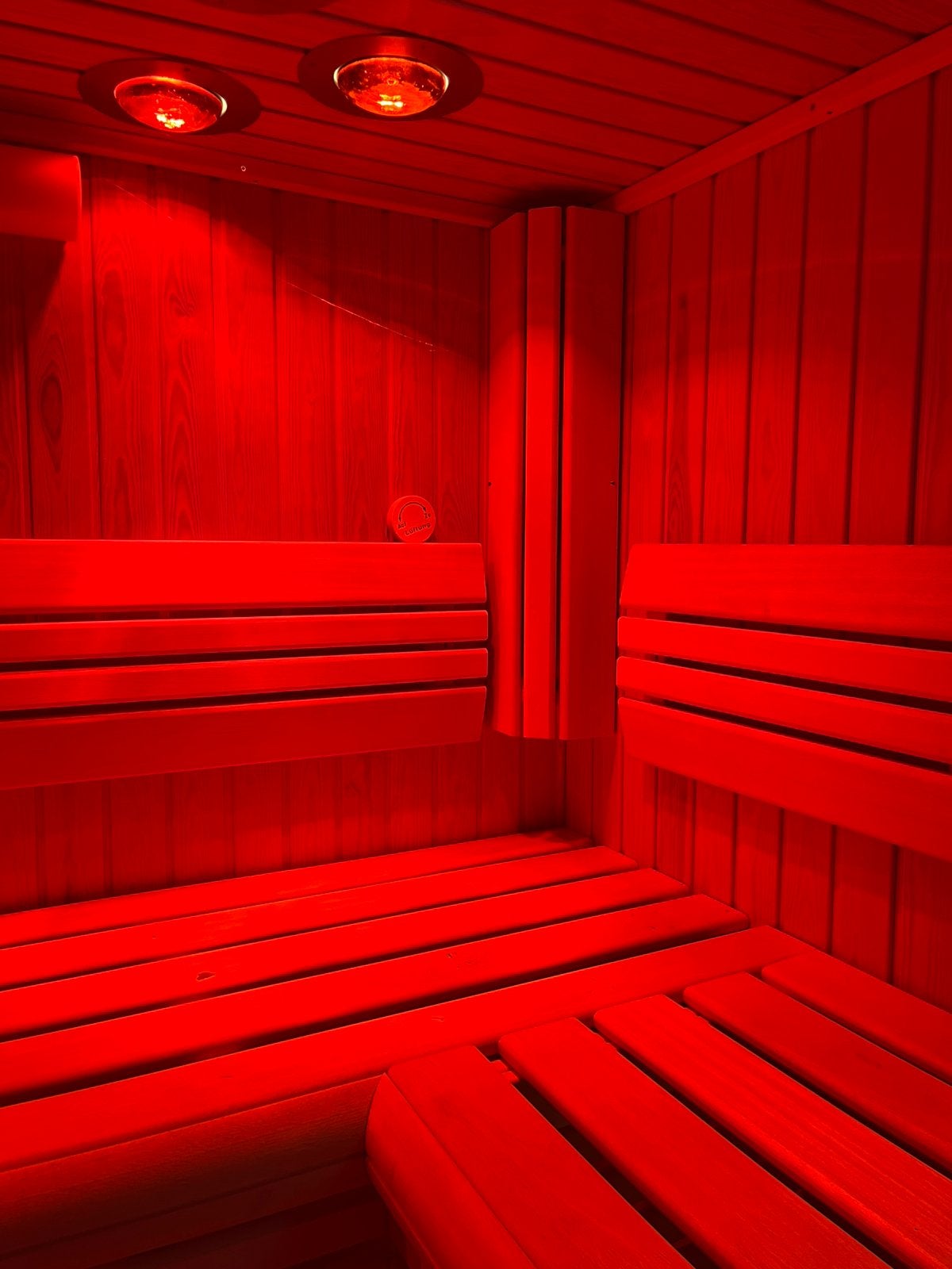 Luxe sauna infrarood en opgieten Knüllwald, Ophalen, Zo goed als nieuw, Complete sauna