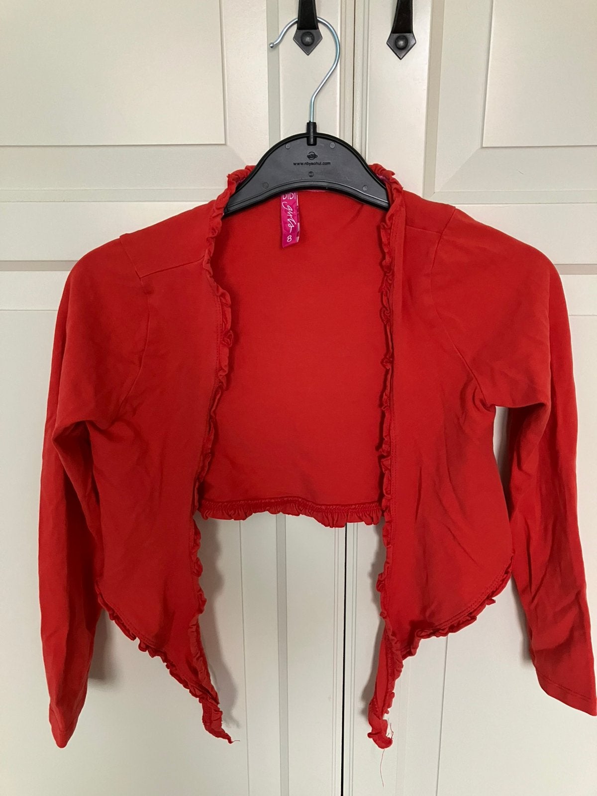 Didi girls bolero lange mouw maat 8 rood, Ophalen of Verzenden, Gebruikt, Meisje, Trui of Vest