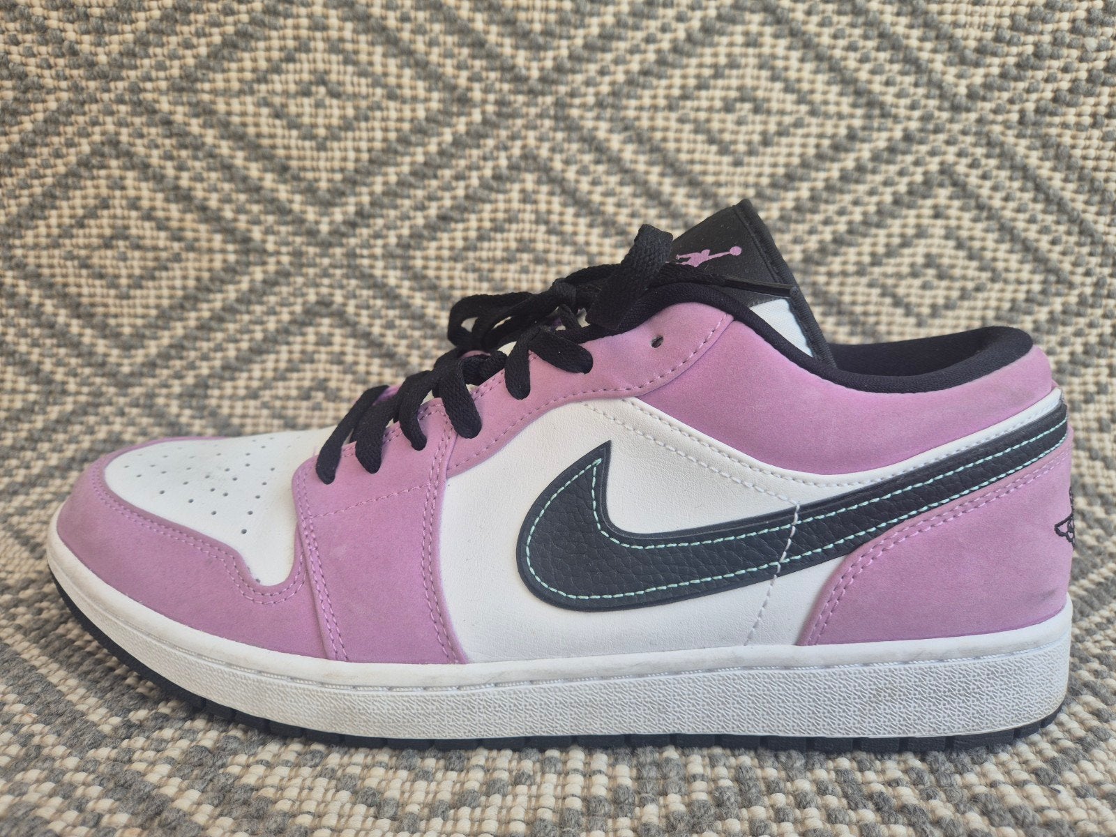 Nike air Jordan 1 Low SE Violet Shock White Black 47.5, Overige kleuren, Nike, Ophalen of Verzenden, Sneakers of Gympen
