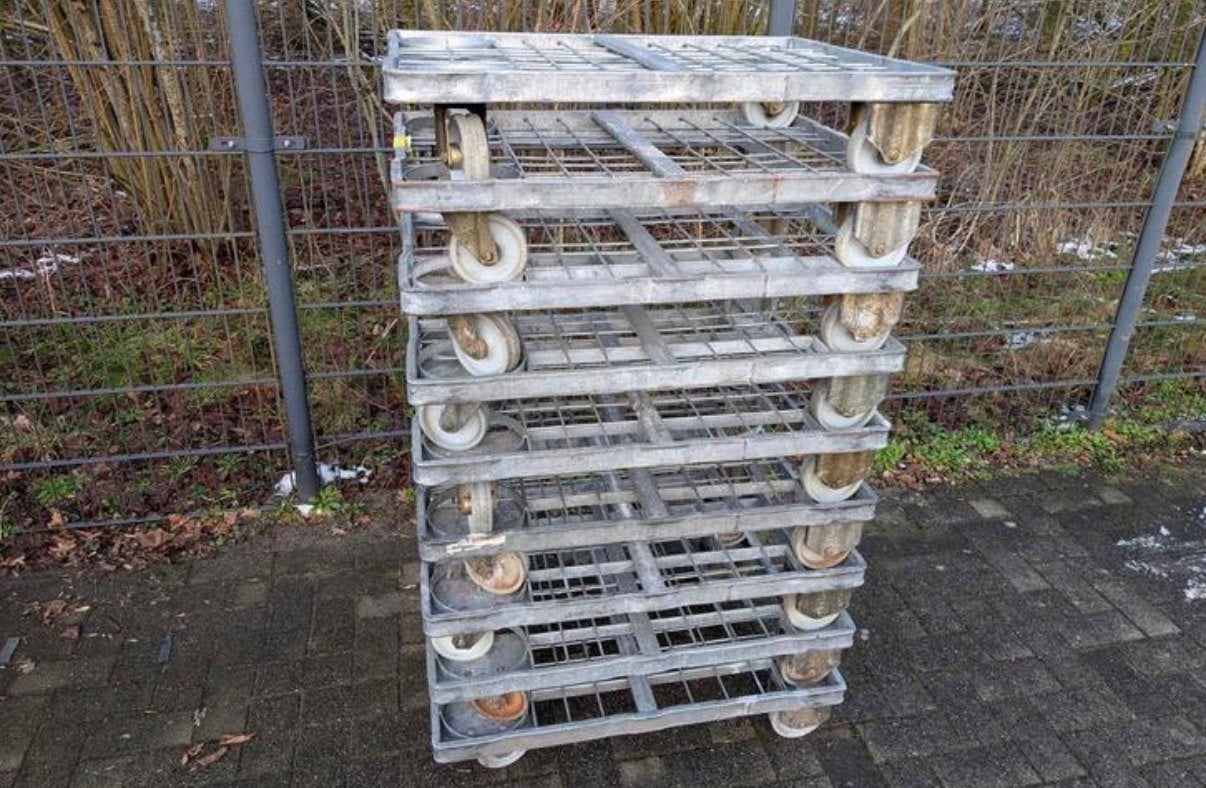 Goedkope stevige verhuis karren 60x80, Doe-het-zelf en Verbouw, Transportwagens, 100 liter of meer, Ophalen, Zo goed als nieuw