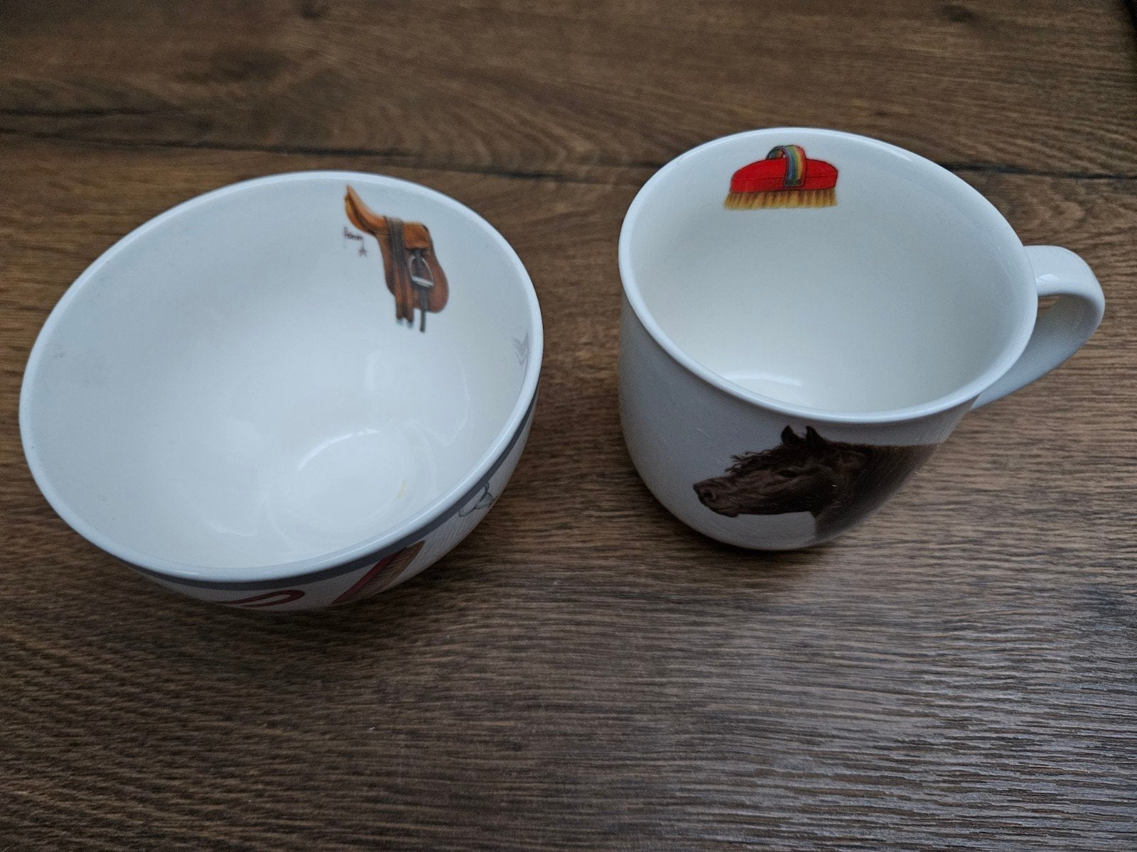 Paarden mok en kom Francien, Ophalen of Verzenden
