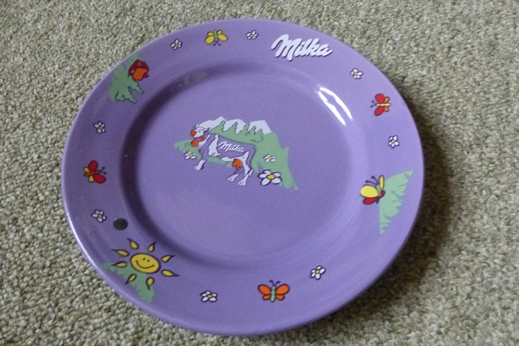 Nieuw; Milka set bord en beker en toeter, Ophalen of Verzenden, Nieuw