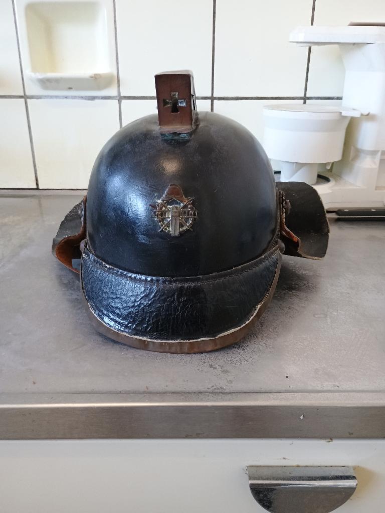 Brandweer helm antiek, Verzenden, Overige soorten, Nederland, Helm of Baret