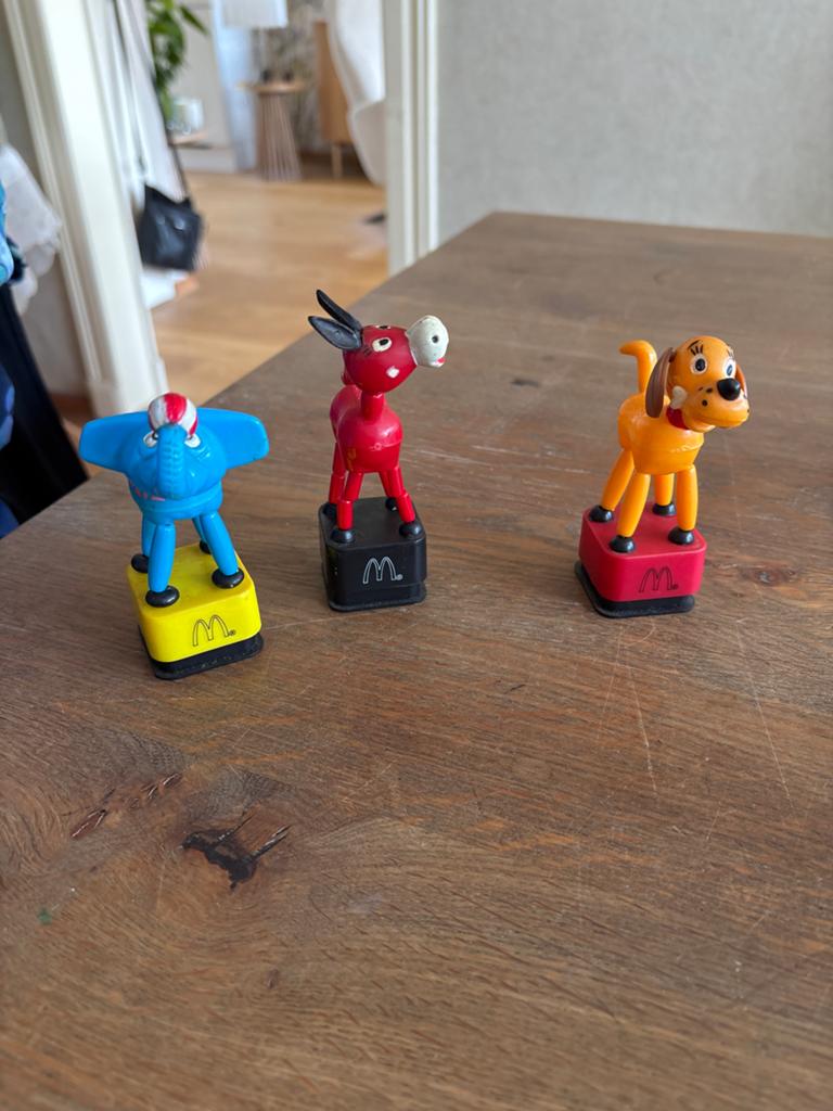 Vintage McDonald's Happy Meal Speeltjes - Set van 3, Kinderen en Baby's, Speelgoed | Overig, Ophalen of Verzenden, Gebruikt, Jongen of Meisje