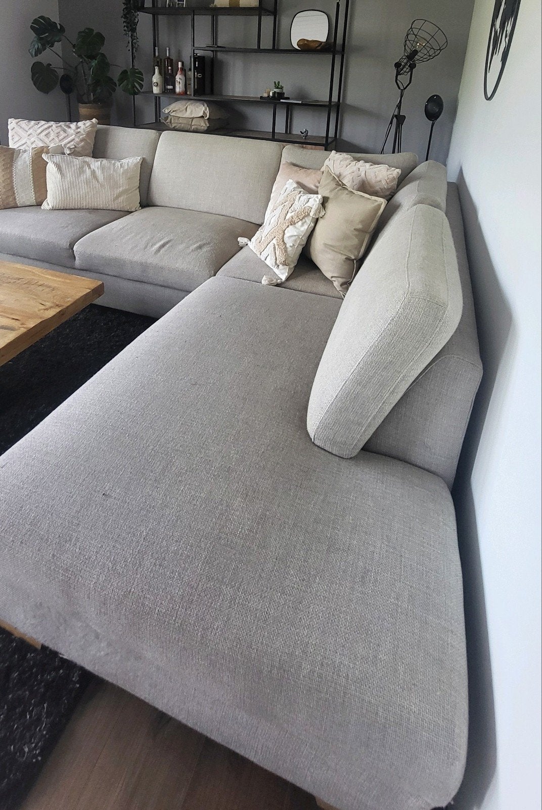 Comfortabele stoffen hoekbank - 280x230cm, Ophalen, Gebruikt, Stof, Landelijk
