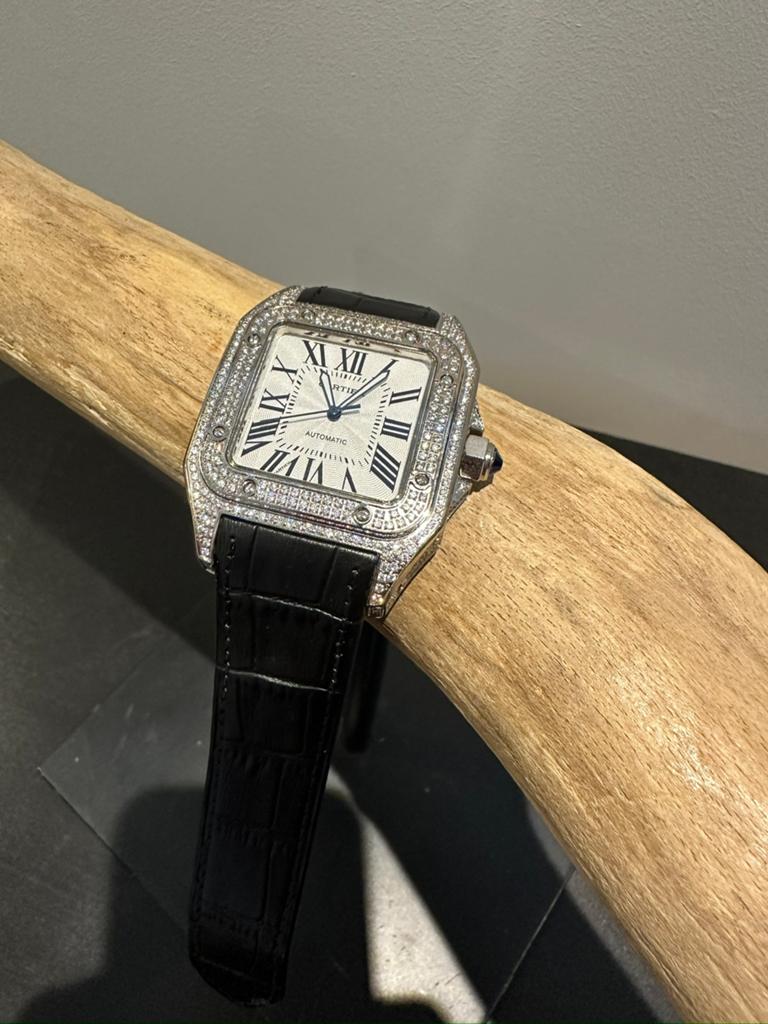 Cartier santos midium, Ophalen of Verzenden, Staal, Overige merken, 1960 of later