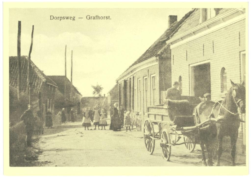 992252 Grafhorst Dorpsweg Voorstraat Nette krt onbeschreven, Verzamelen, Ophalen of Verzenden, 1960 tot 1980, Ongelopen, Overijssel