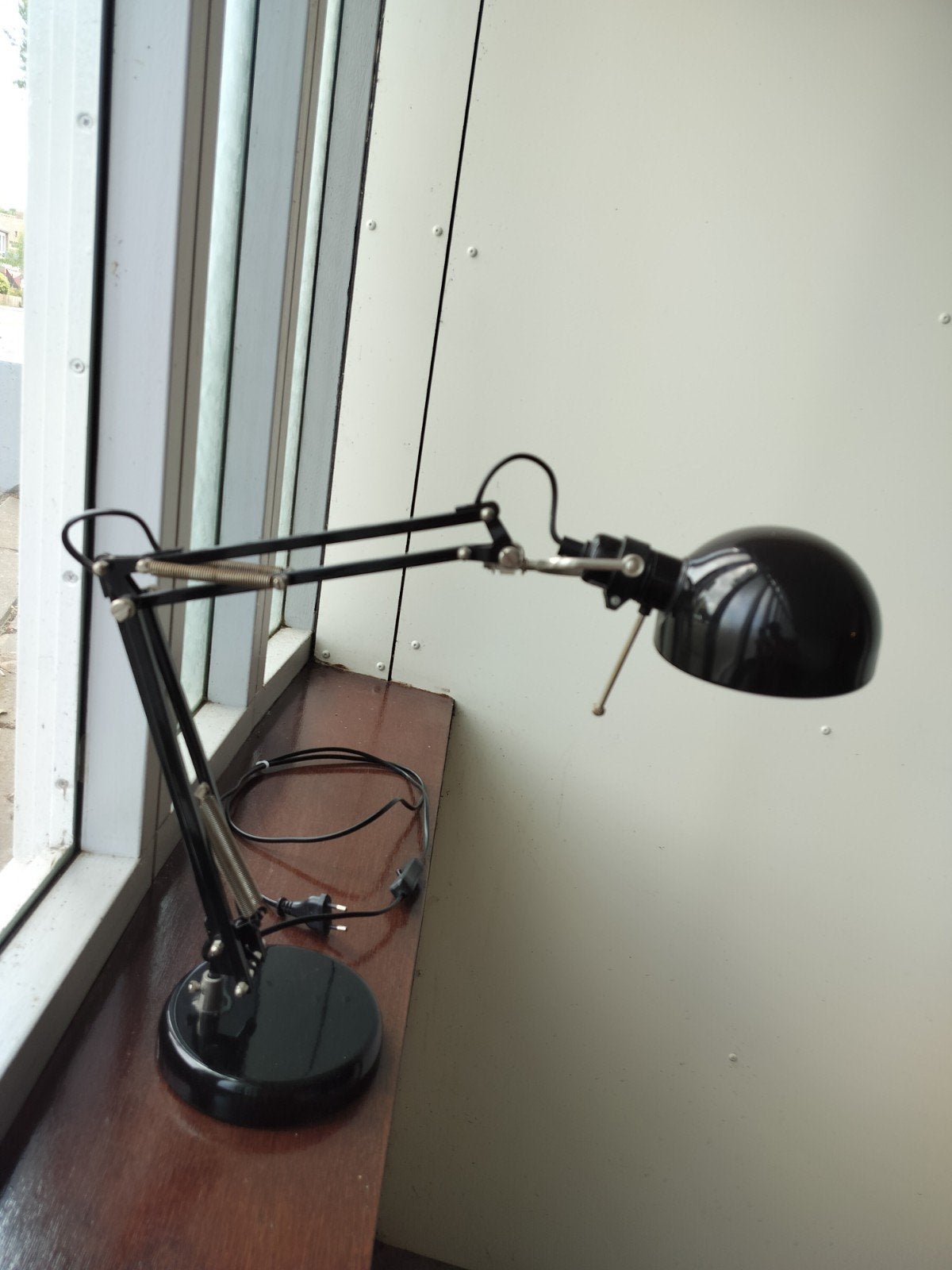 Ikea bureaulamp (Forcå), Huis en Inrichting, Lampen | Wandlampen, Ophalen, Gebruikt, Met schakelaar, Zwart